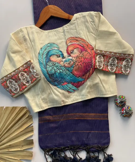 Khadi Vol 3 Khadi Cotton Jari Lining Saree and Blouse Apllic Work Collection