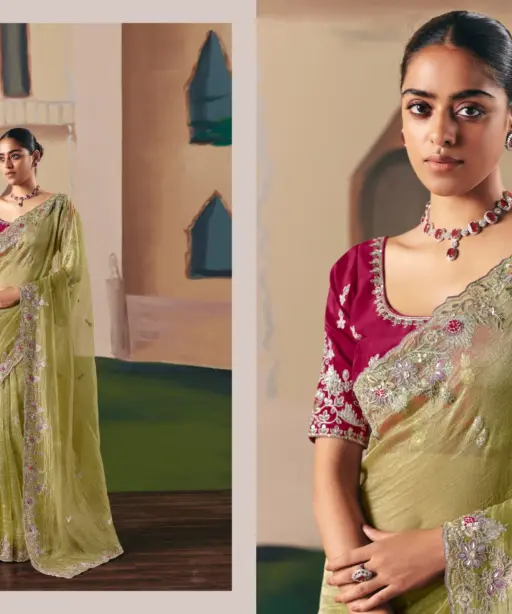 Kimora Ceremony Fancy with Designer Embroidery Saree Collection