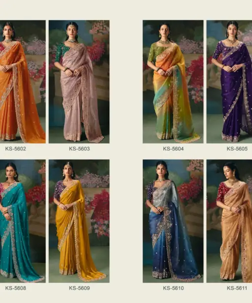 Kimora Iconic 3 Fancy with Sequence and Stone Work Saree Collection
