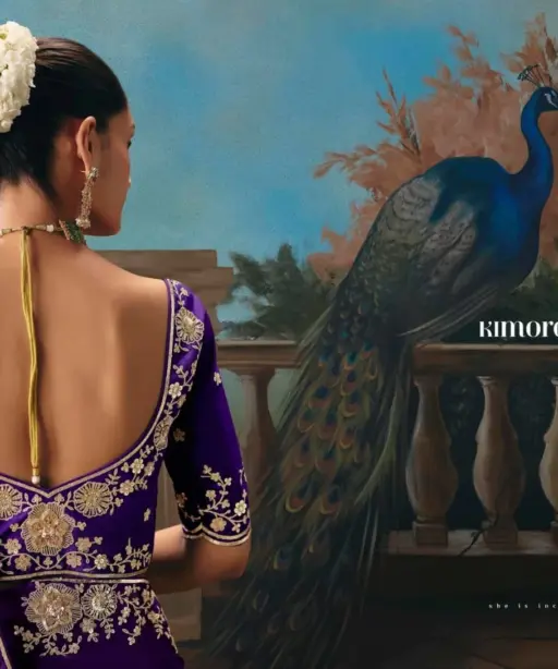 Kimora Kajal Fancy Thread Embroidered Work Designer Saree Collection