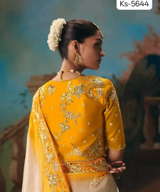 Kimora Kajal Fancy Thread Embroidered Work Designer Saree Collection