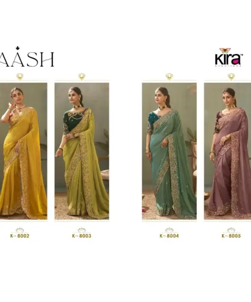 Kira Kaash Upada Silk Embroidered Fancy Designer Saree Collection