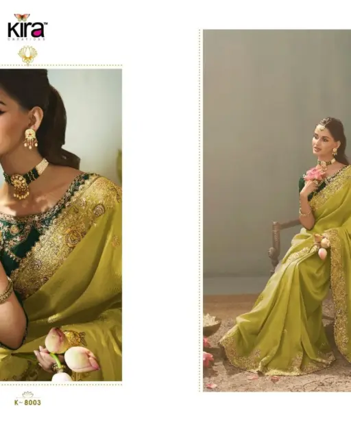 Kira Kaash Upada Silk Embroidered Fancy Designer Saree Collection