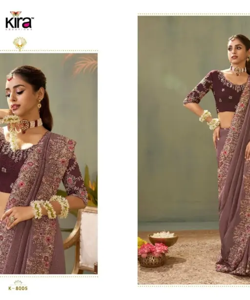 Kira Kaash Upada Silk Embroidered Fancy Designer Saree Collection