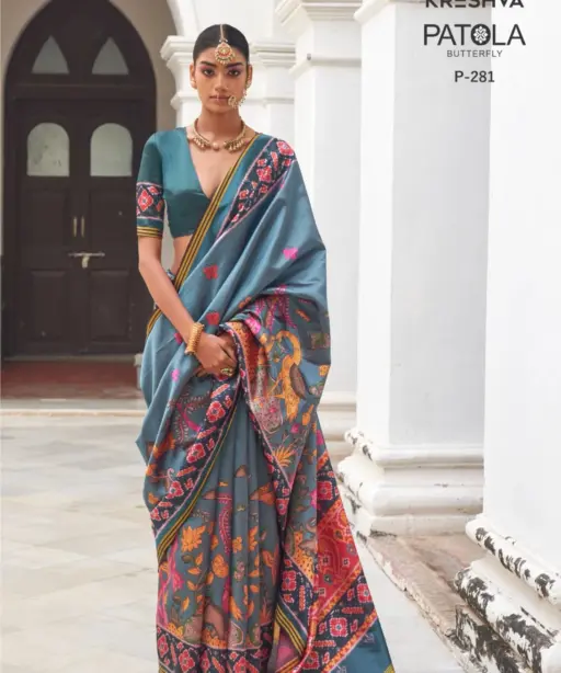 Kreshva Patola Butterfly Silk with Patola Print Saree Collection