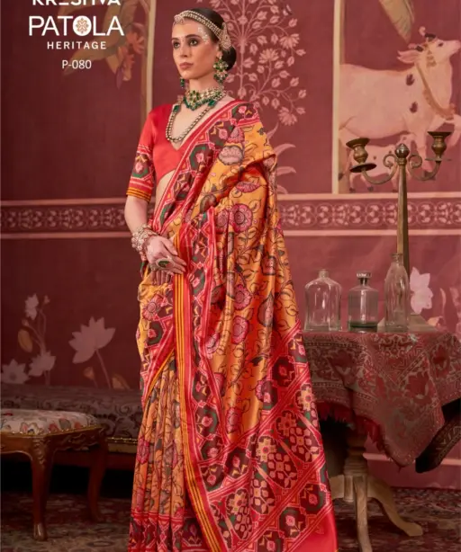 Kreshva Patola Heritage Silk Printed Traditional Wear Saree Collection