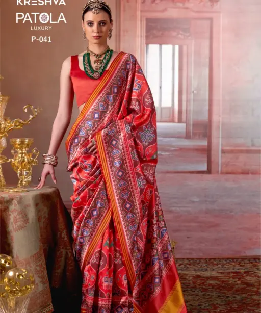 Kreshva Patola Luxury Silk Printed Traditional Wear Saree Collection