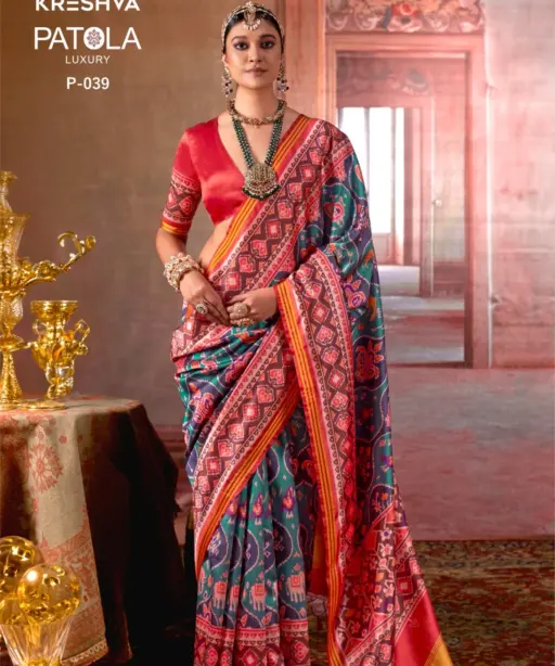 Kreshva Patola Luxury Silk Printed Traditional Wear Saree Collection