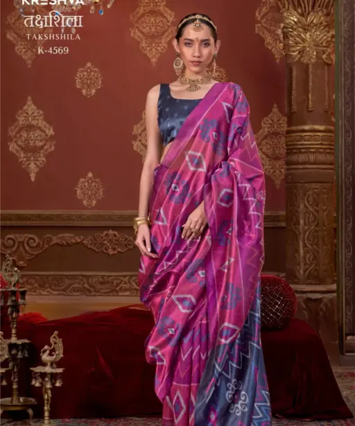 Kreshva Takshshila Silk with Casual Wear Saree Collection