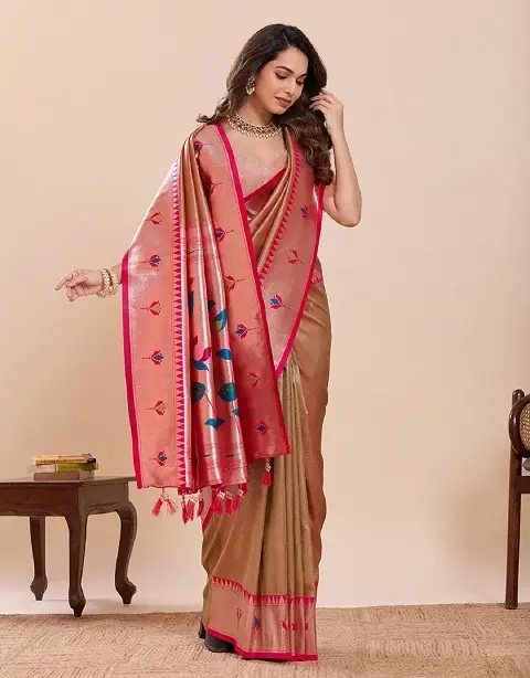 Maahi 213 Paithani Silk Zari Weaving Saree Collection