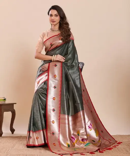 Maahi 213 Paithani Silk Zari Weaving Saree Collection