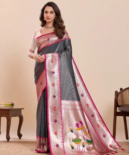 Maahi 213 Paithani Silk Zari Weaving Saree Collection