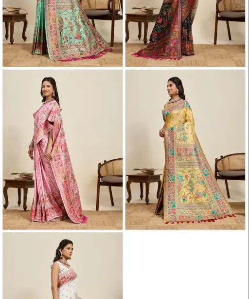 Maahi 214 Pashmina Silk Festival Wear Saree Collection