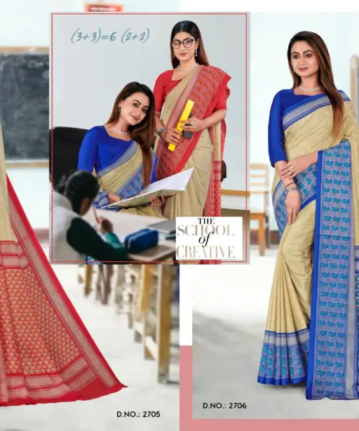 Malgudi Silk Vol 27 Cracle Silk Printed Uniform Saree Collection