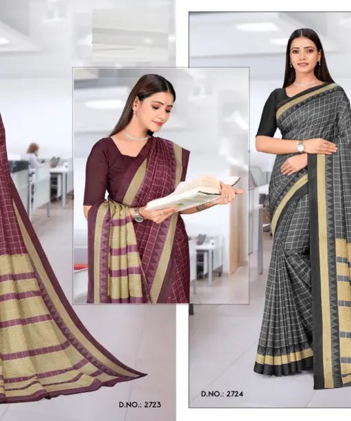 Malgudi Silk Vol 27 Cracle Silk Printed Uniform Saree Collection