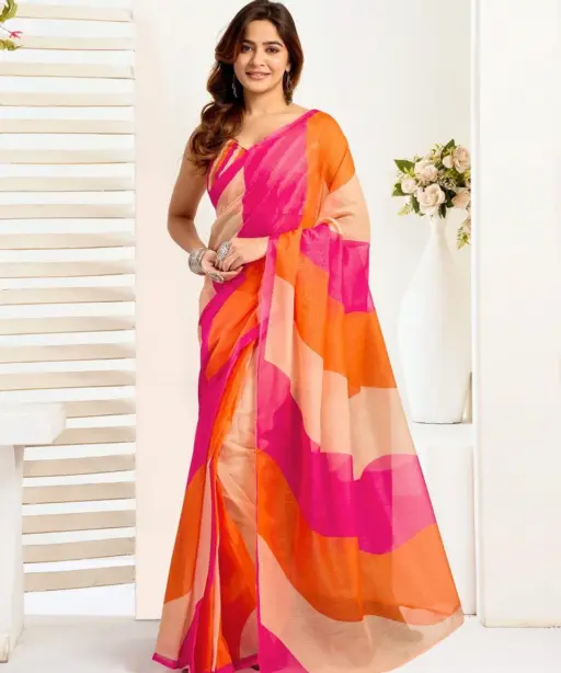 Meera 324 Linen Printed Party Wear Beautiful Saree Collection
