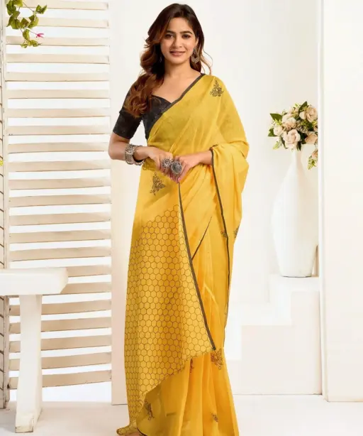 Meera 324 Linen Printed Party Wear Beautiful Saree Collection