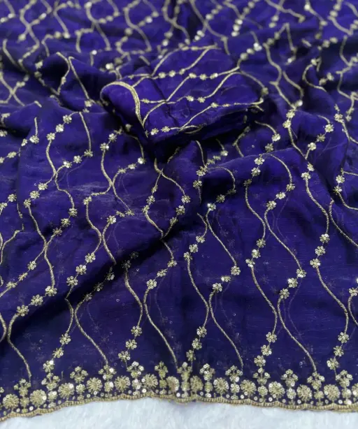 Pallavi Arhaaam Chiffon Sequence Wedding Wear Saree