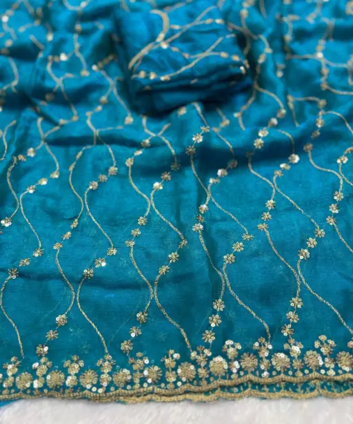 Pallavi Arhaaam Chiffon Sequence Wedding Wear Saree