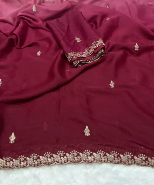 Paris Arhaam Georgette Embriodery Bollywood Saree Collection