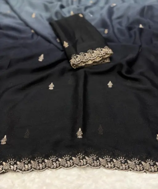 Paris Arhaam Georgette Embriodery Bollywood Saree Collection