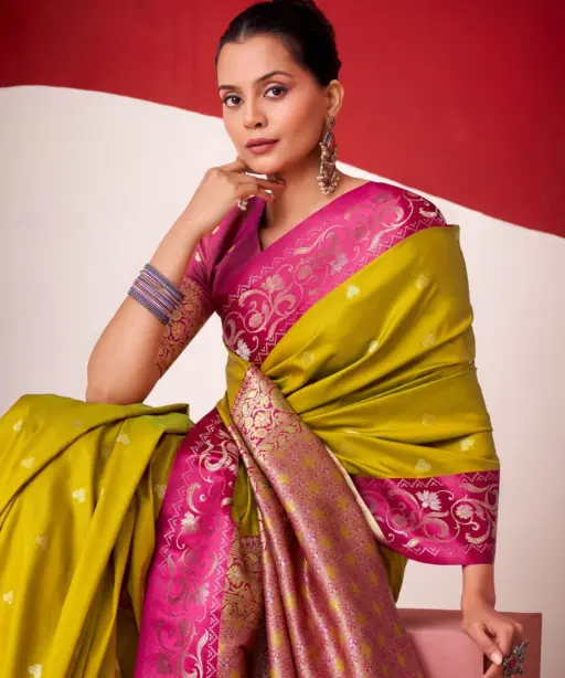 Rajpath Sindhu Ghat Zari Weaving Satin Silk Saree Collection