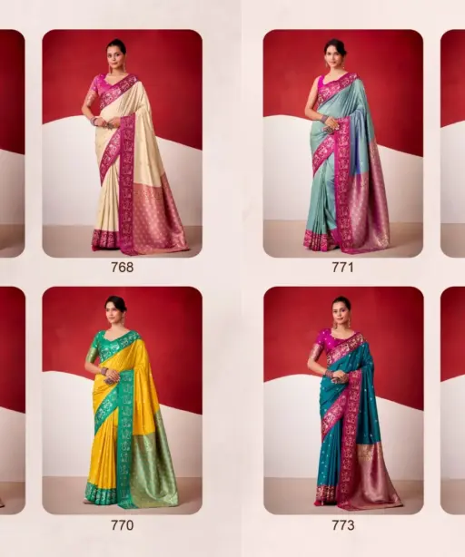 Rajpath Sindhu Ghat Zari Weaving Satin Silk Saree Collection