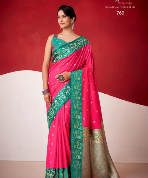Rajpath Sindhu Ghat Zari Weaving Satin Silk Saree Collection