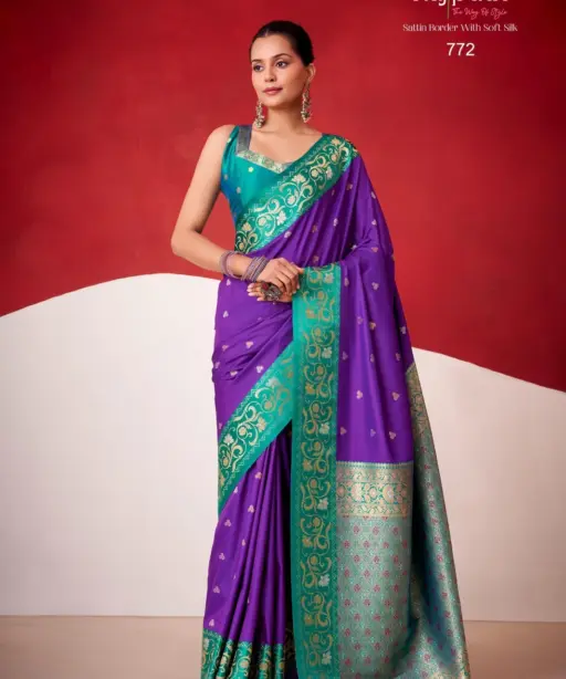 Rajpath Sindhu Ghat Zari Weaving Satin Silk Saree Collection