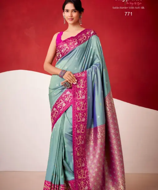 Rajpath Sindhu Ghat Zari Weaving Satin Silk Saree Collection