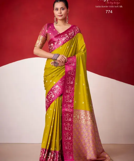 Rajpath Sindhu Ghat Zari Weaving Satin Silk Saree Collection