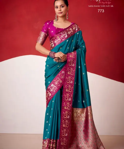 Rajpath Sindhu Ghat Zari Weaving Satin Silk Saree Collection