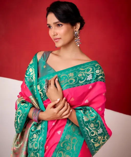 Rajpath Sindhu Ghat Zari Weaving Satin Silk Saree Collection