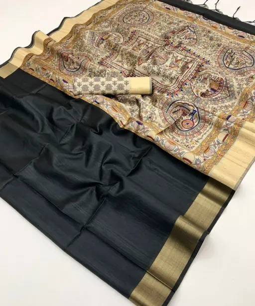Rajyog Chitralekha 290001 to 9 Tussar Silk Plain Saree Collection
