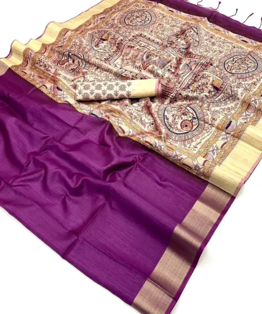 Rajyog Chitralekha 290001 to 9 Tussar Silk Plain Saree Collection