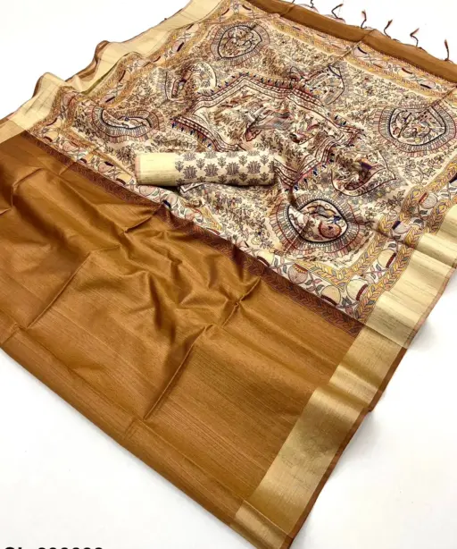 Rajyog Chitralekha 290001 to 9 Tussar Silk Plain Saree Collection