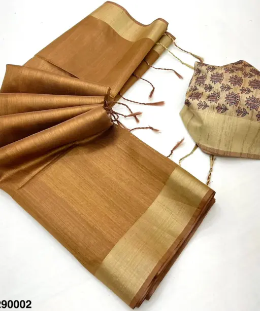 Rajyog Chitralekha 290001 to 9 Tussar Silk Plain Saree Collection