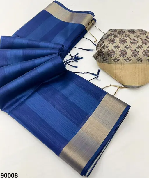 Rajyog Chitralekha 290001 to 9 Tussar Silk Plain Saree Collection