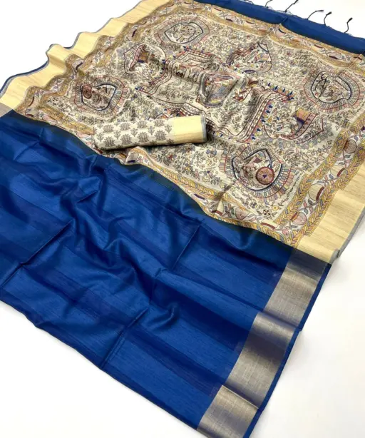 Rajyog Chitralekha 290001 to 9 Tussar Silk Plain Saree Collection