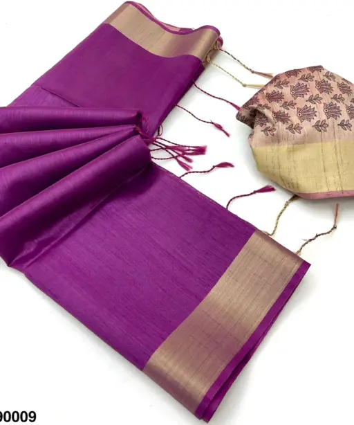 Rajyog Chitralekha 290001 to 9 Tussar Silk Plain Saree Collection