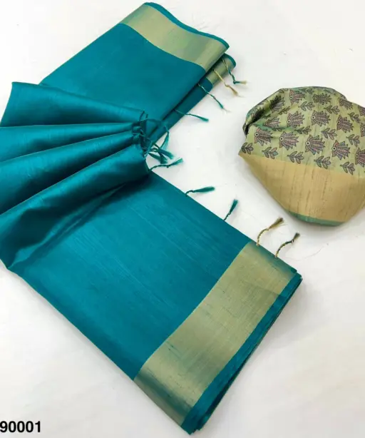 Rajyog Chitralekha 290001 to 9 Tussar Silk Plain Saree Collection