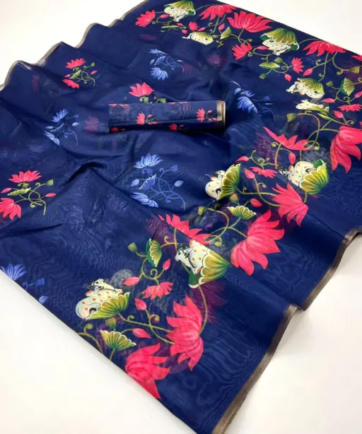 Rajyog Tusser Chanderi Vol 1 Printed Saree Collection