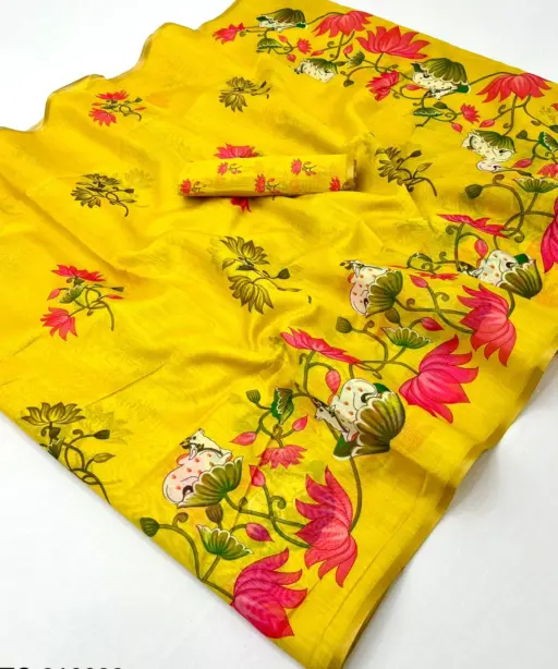 Rajyog Tusser Chanderi Vol 1 Printed Saree Collection