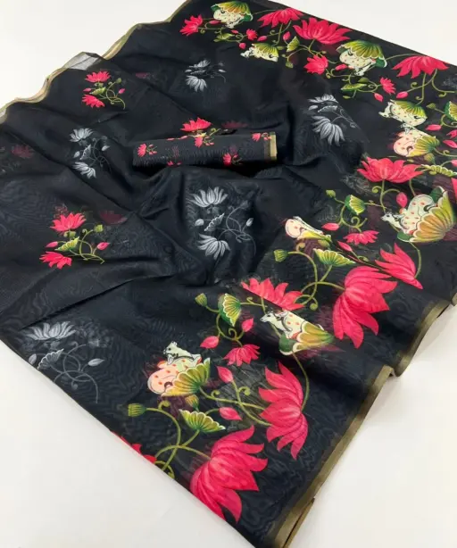 Rajyog Tusser Chanderi Vol 1 Printed Saree Collection