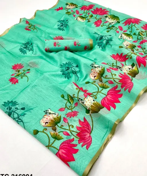 Rajyog Tusser Chanderi Vol 1 Printed Saree Collection