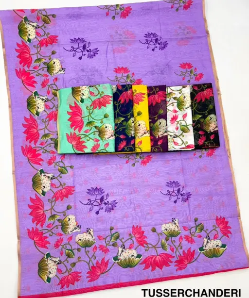 Rajyog Tusser Chanderi Vol 1 Printed Saree Collection