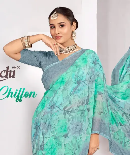 Ruchi Star Chiffon 224 Chiffon Printed Casual Wear Saree Collection