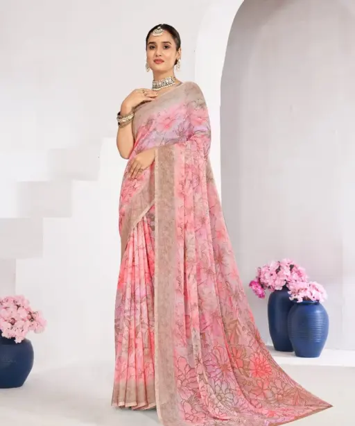 Ruchi Star Chiffon 224 Chiffon Printed Casual Wear Saree Collection
