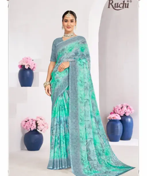 Ruchi Star Chiffon 224 Chiffon Printed Casual Wear Saree Collection