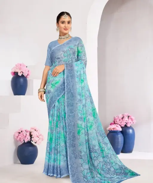 Ruchi Star Chiffon 224 Chiffon Printed Casual Wear Saree Collection